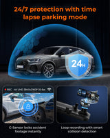 M4 3CH Mirror Dash Cam 1080P 60fps 12 Inch IPS Touchscreen