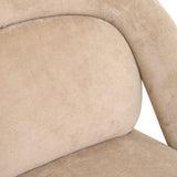 Fabric Accent Chair Beige Coffee