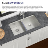 Double Bowl (50/50) Undermount Kitchen Sink- 33"x19"x10" Stainless Steel