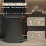 Smart Toilet with Bidet Built in, ADA One-Piece Toilet Auto Open/Close & Flush