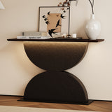 Engineered Wood Console Table Walnut/Black