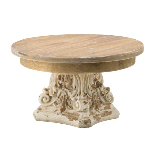 Wood Cake Stand with Magnesium Base 9.5" x 5.5