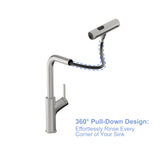 30" Drop-in Kitchen Sink with Pull-out Faucet and Soap Dispenser