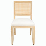 Farmhouse Rattan Dining Chairs Set of 2, Mid Century Modern