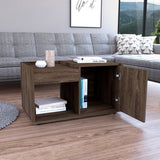 Coffee Table - Modern - Single Door Cabinet - Open Shelf