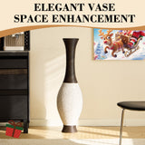 Hand-Woven PVC Rattan Look Floor Vase, 39.37 Inch Tall Decorative Vase