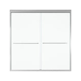 56"-60"W*60" H Semi-Frameless Double Sliding Shower Door, Bypass Shower Door