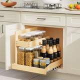 2 Tier Pull Out Under Sink Cabinet Organizer 22.5" W x 21" D