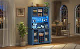 70.9" Kitchen Pantry Storage Cabinet Rustic Buffet Cabinet