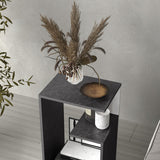 3-Tier Open Shelf Nightstand - Compact End Table - 25" High