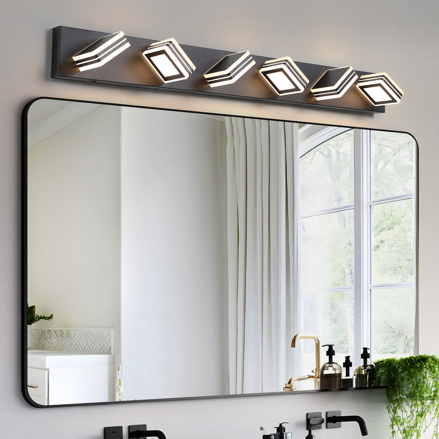 40" Modern 6-Light LED Dimmable Vanity Light Fixture