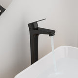 Oil-Rubbed Bronze Vessel Sink Faucet Single Handle Tall Bathroom Sink Faucet