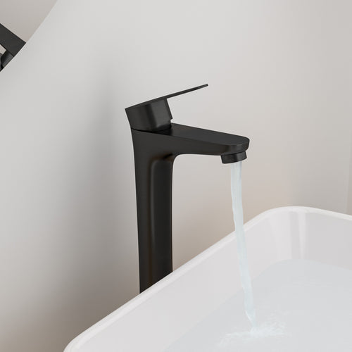 Oil-Rubbed Bronze Vessel Sink Faucet Single Handle Tall Bathroom Sink Faucet