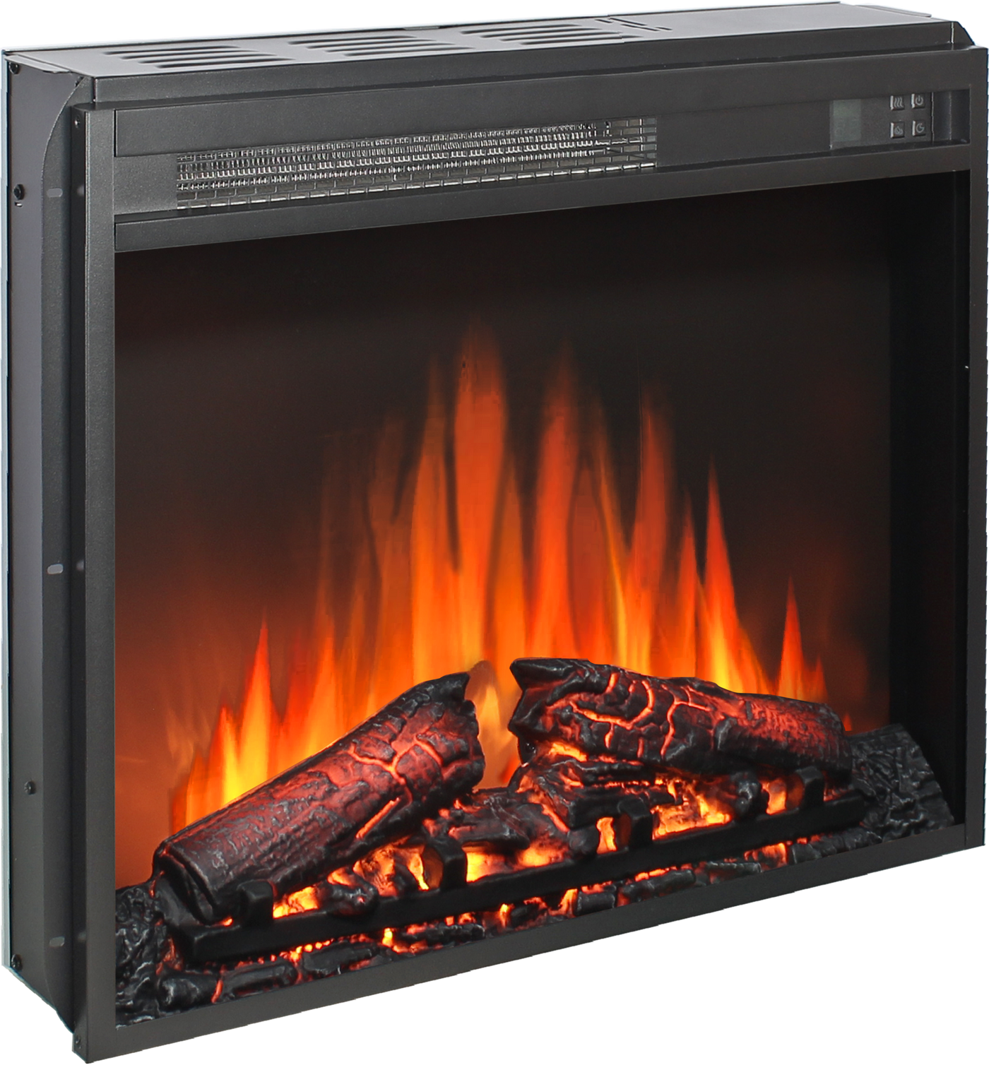 23 inch Electric Fireplace Insert Ultra Thin Heater Remote Control