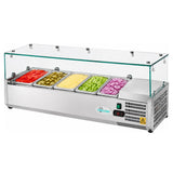 47" Refrigerated Condiment Prep Station, Countertop Topping Cooler