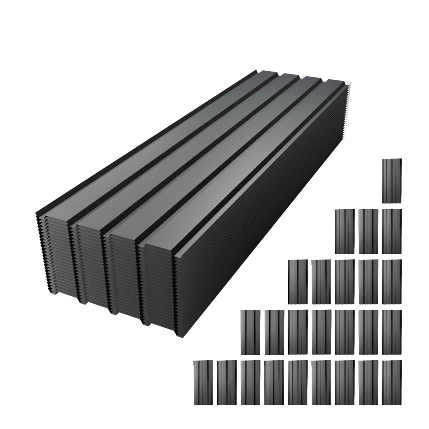Galvanized Metal Roof Panels 61" Length 25 Pieces Waterproof