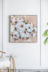 36" x 36" Square Flower Canvas Wall Art Print Home Decor
