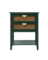 2 Drawer Side table, Naturel Rattan, End table, Suitable for bedroom