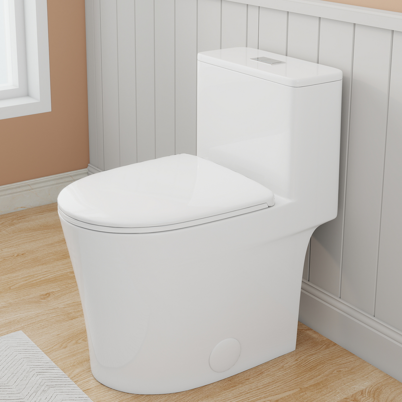ADA Comfort Height One-Piece Tornado Flush Toilet 12" S-trap Dual Flush