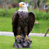 Large Standing Bald Eagle Garden Statue 13'H x 24.4'L