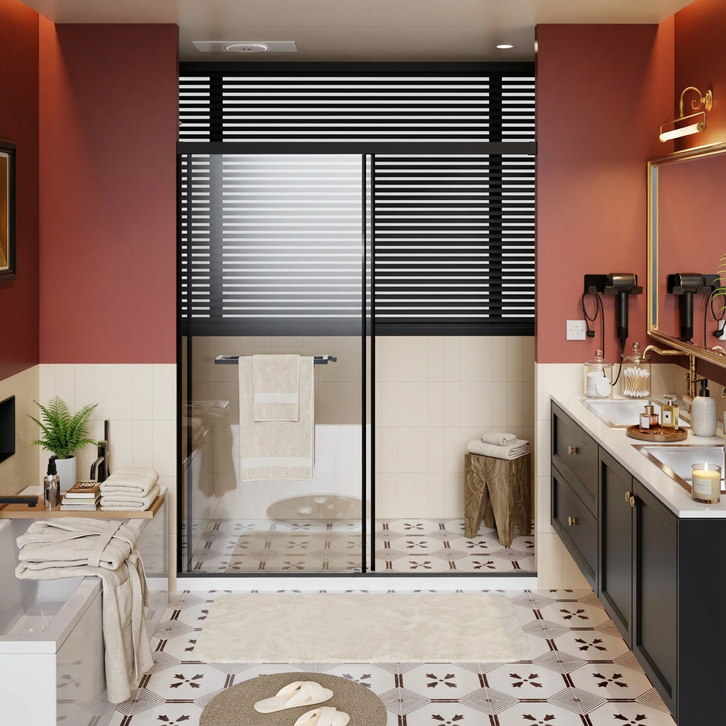 Spacious 60x72 Inch Frameless Shower Door, Aluminum Dual Sliding Glass Door