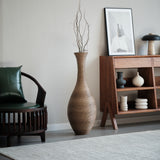 Hand-Woven PVC Rattan Floor Vase, 39.37 Inch Tall Decorative Vase