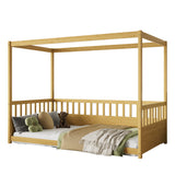 Twin Pine Canopy Bed Natural
