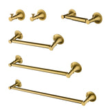 Brass Bathroom Towel Rack Set 6 Piece Wall Mount