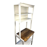 23.62" White and Rustic Brown color 5-Tier Bakers Rack for Kitchen