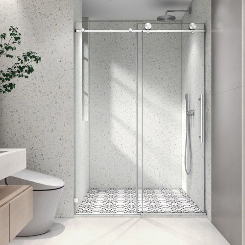 Frameless Shower Door 70MM Stainless Steel Pulleys Soft Close