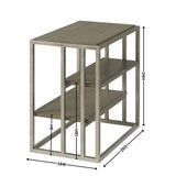 Chairside Table - Poplar & Acacia Veneer - Toasted Acacia - Shelf
