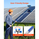 Solar Panel Cleaning Kit 26ft Water Fed Pole Brush