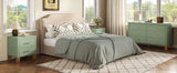 Solid Wood Nightstand Sage Green