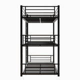 Twin Metal Bunk Bed Black