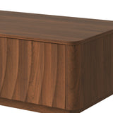 Square Engineered Wood Coffee Table with Storage Walnut Brown