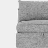 Chenille Loveseat with Storage Grey 68"