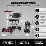 Mobility Scooter Foldable Red