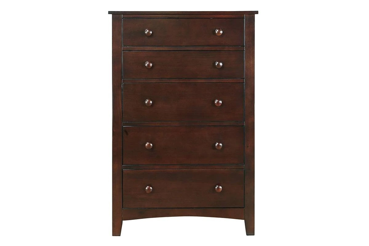 Dark Oak 5-Drawer Chest of Drawers Bedroom Furniture