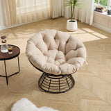 Metal Outdoor Chair Swivel Beige
