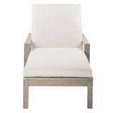 Outdoor Patio Furniture Set of 2 Acacia Wood Gray