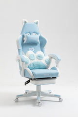 Cat Ears Gaming Chair Ergonomic PU Leather Reclining 310lbs