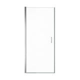 30" W x 72" H Semi-Frameless Circular Pivot Shower Door in Chrome With 1/4"