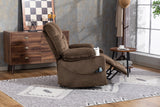 Velvet Recliner Power with Massage Brown