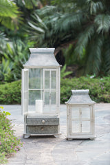 Wooden Candle Lantern Hurricane Holder Indoor Outdoor Decor