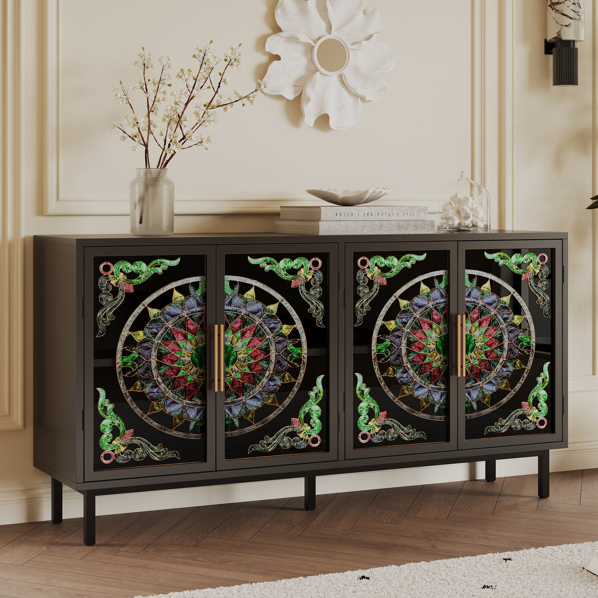 60.3 "Decorative Cabinet with 4 doors