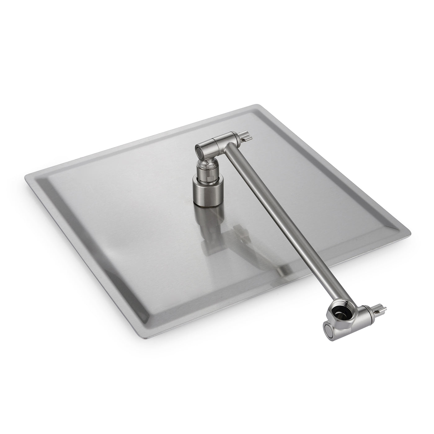 10" Square Brushed Nickel Rain Shower Head Stainless Steel