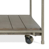 3-Piece Coffee Table and End Tables Set, Wood & Metal, Aged Graphite