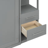 Full Engineered Wood Murphy Bed Gray