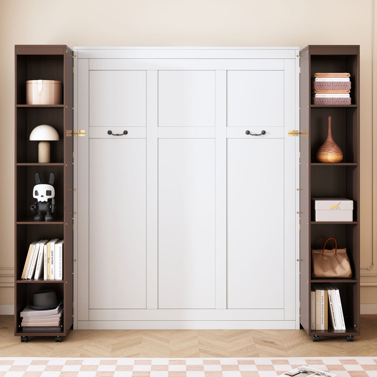 Queen Engineered Wood Murphy Bed Espresso