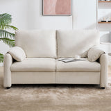 60" Down Filled Minimalist Sofa, Multiple Colors